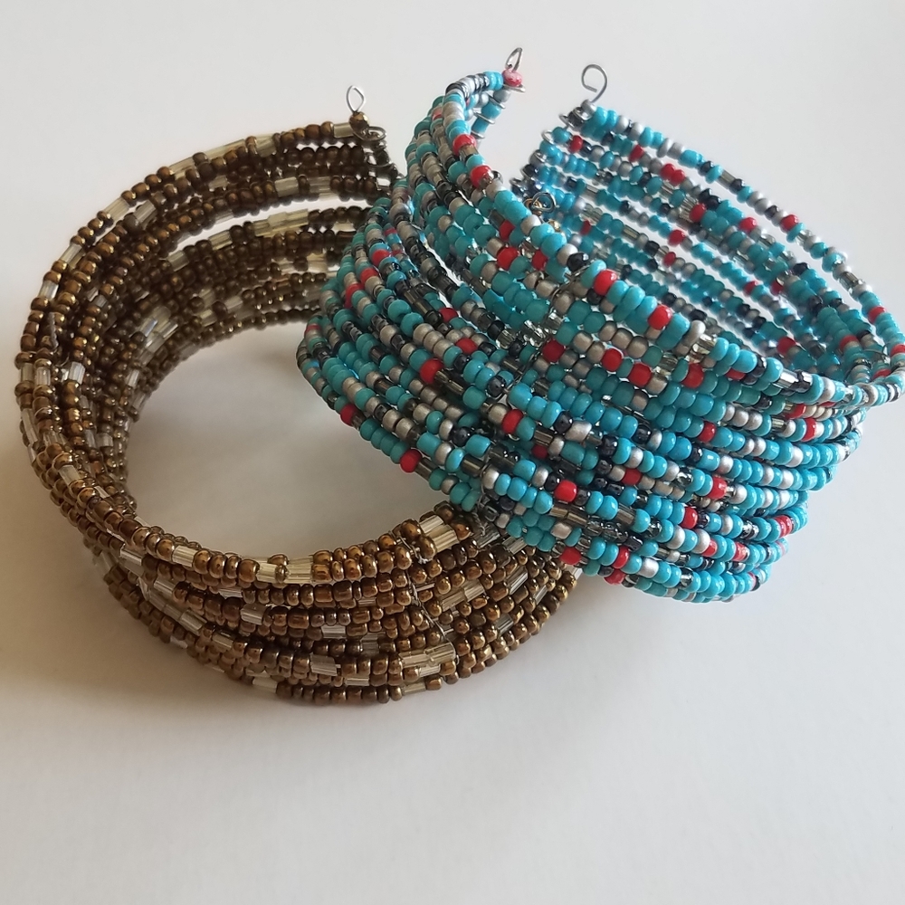 *Handmade beaded bangles*
